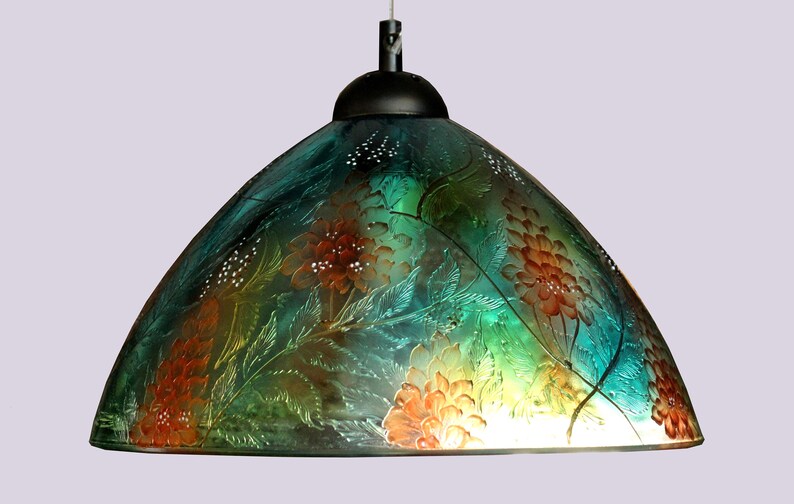 Pendant Light Ceiling Decor Lamp Glass Shade Cozy Interior Custom Modern
