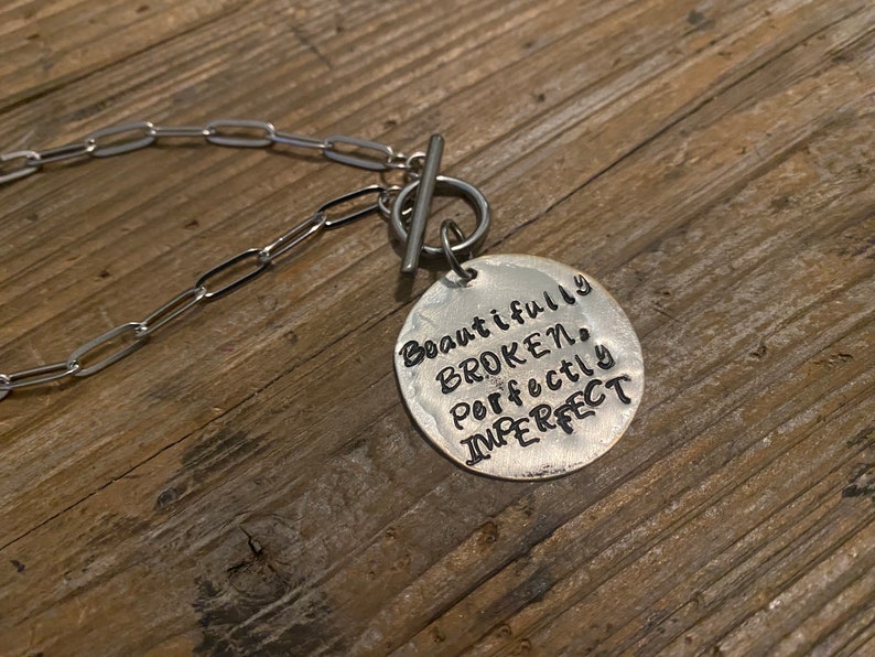 Beautifully broken, perfectly imperfect necklace image 1