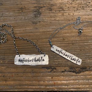 Unfuckwithable silver necklaces