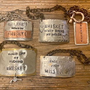 WHISKEY Liquor bottle tags
