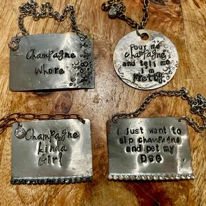 Champagne bottle tags