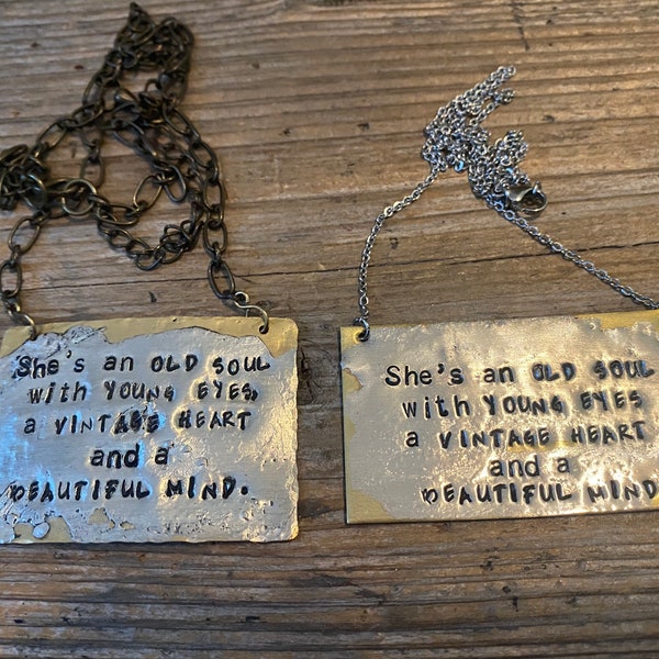 She’s an old soul necklace