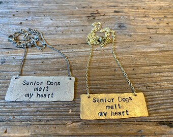 Senior dogs necklace