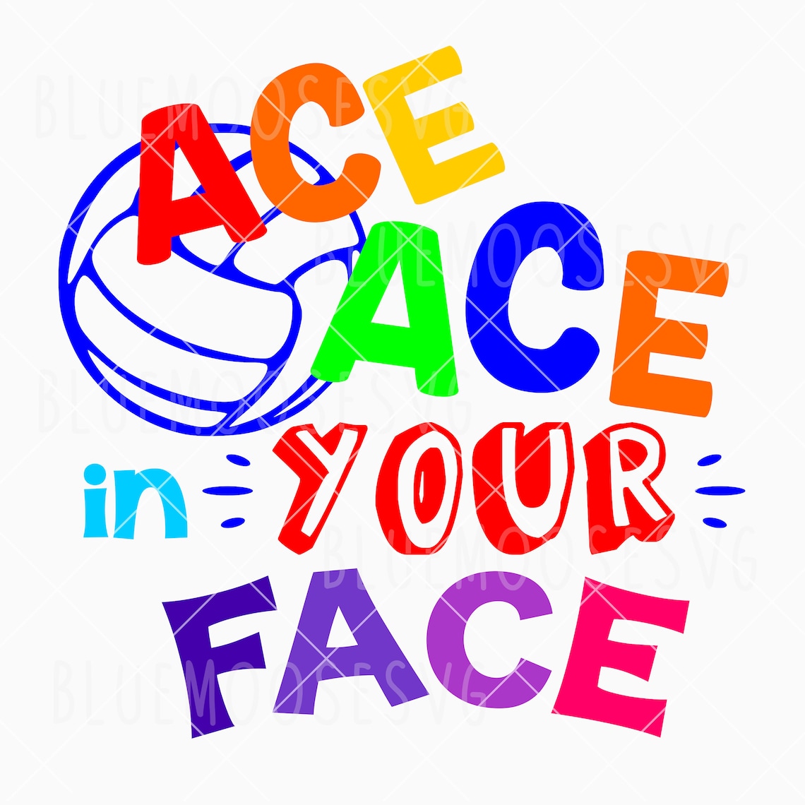 ACE ACE in Your FACE Volleyball Shirt Volleyball Saying Etsy