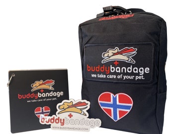 Buddy Bandage Adventure Essentials Pet First Aid Kit, pet medical kit, dog first aid kit, new dog gift, dog bandage, pet first aid manual