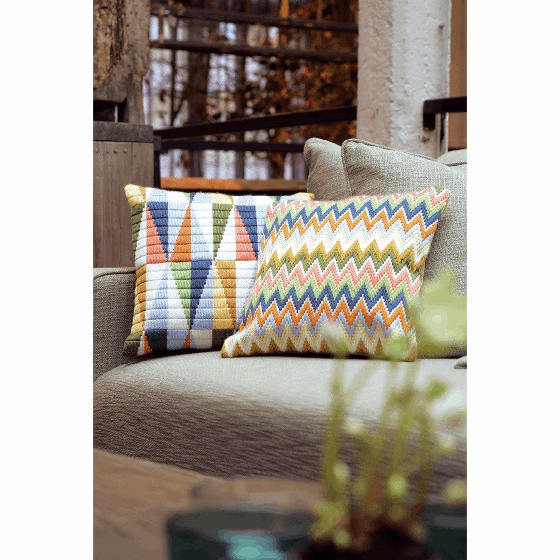 Long Stitch Cushion Kits Etsy UK