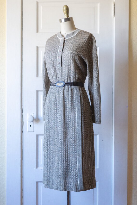 Runic Knit 1970s Dress