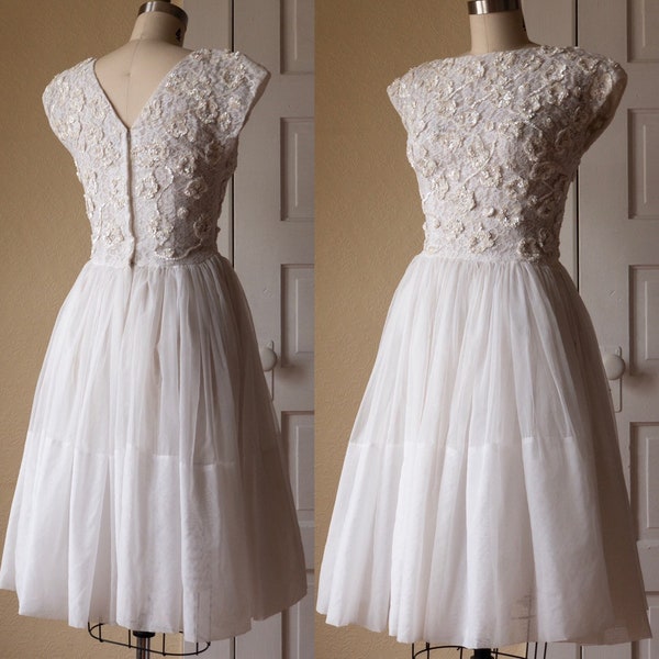 Early 1960's Lace and Chiffon Dress