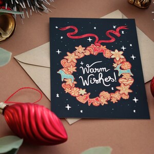 Cartão de Natal. Cartão de Luxo. Cartão ilustrado, folha de prata com envelope. Cartão de Natal, Yule, pacote de cartões de Natal. Natal único.