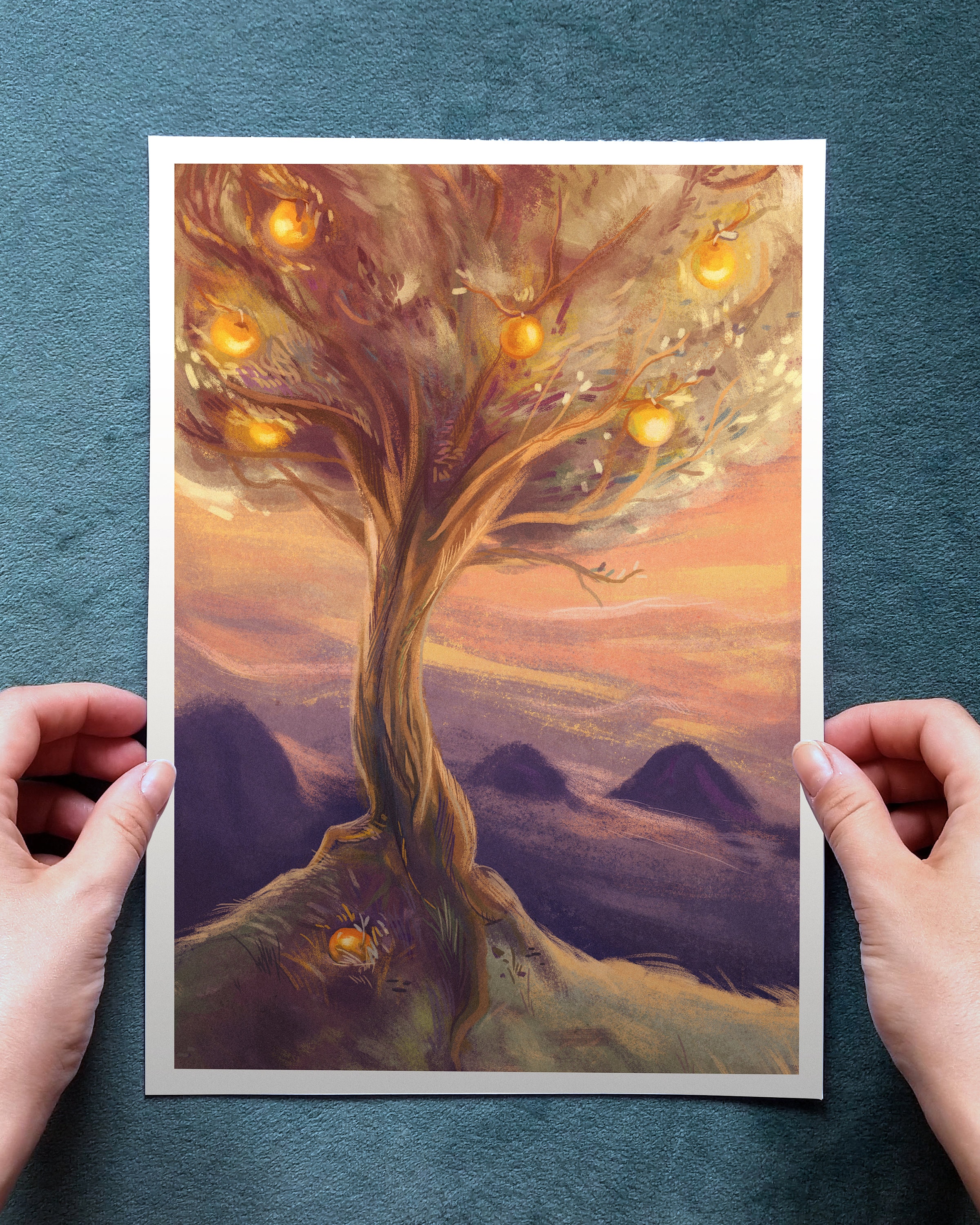 Golden Apple's Tree Ancient Greek Mythology Wall Art Etsy