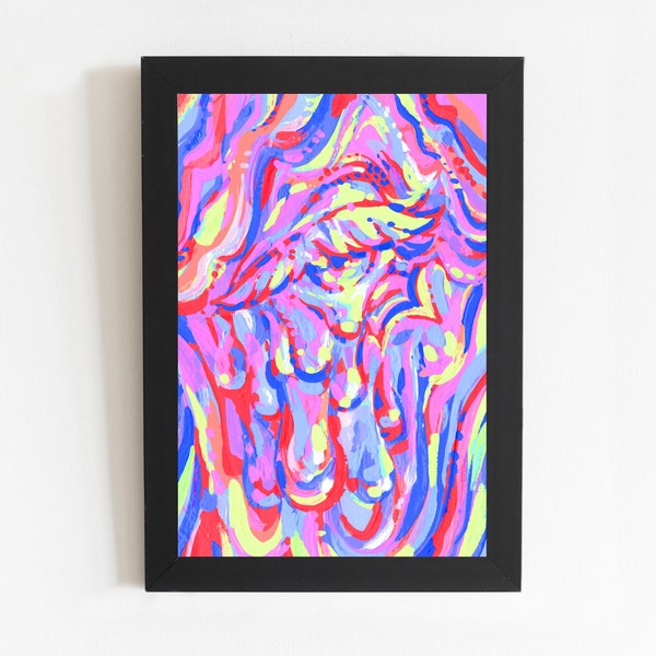 Melt // Gouache Painting - Wall Art Print - Home Decor - Trippy Art - Psychedelic Artwork - Melty Eye - Dripping Paint - Sad Boy Hours