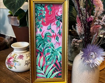 Pink Goddexx // LGBTQ Print - Gouache Painting - House Plants - Pride Artwork - Trans Nonbinary - Queer Art - Botanical - Tropical Plants