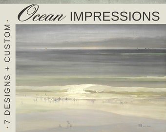 Ocean, OCEAN Wall Art, Landscape Painting, TV Cover, Landscape Print, Abstract Art, Modern Art, Choice of 7 Images