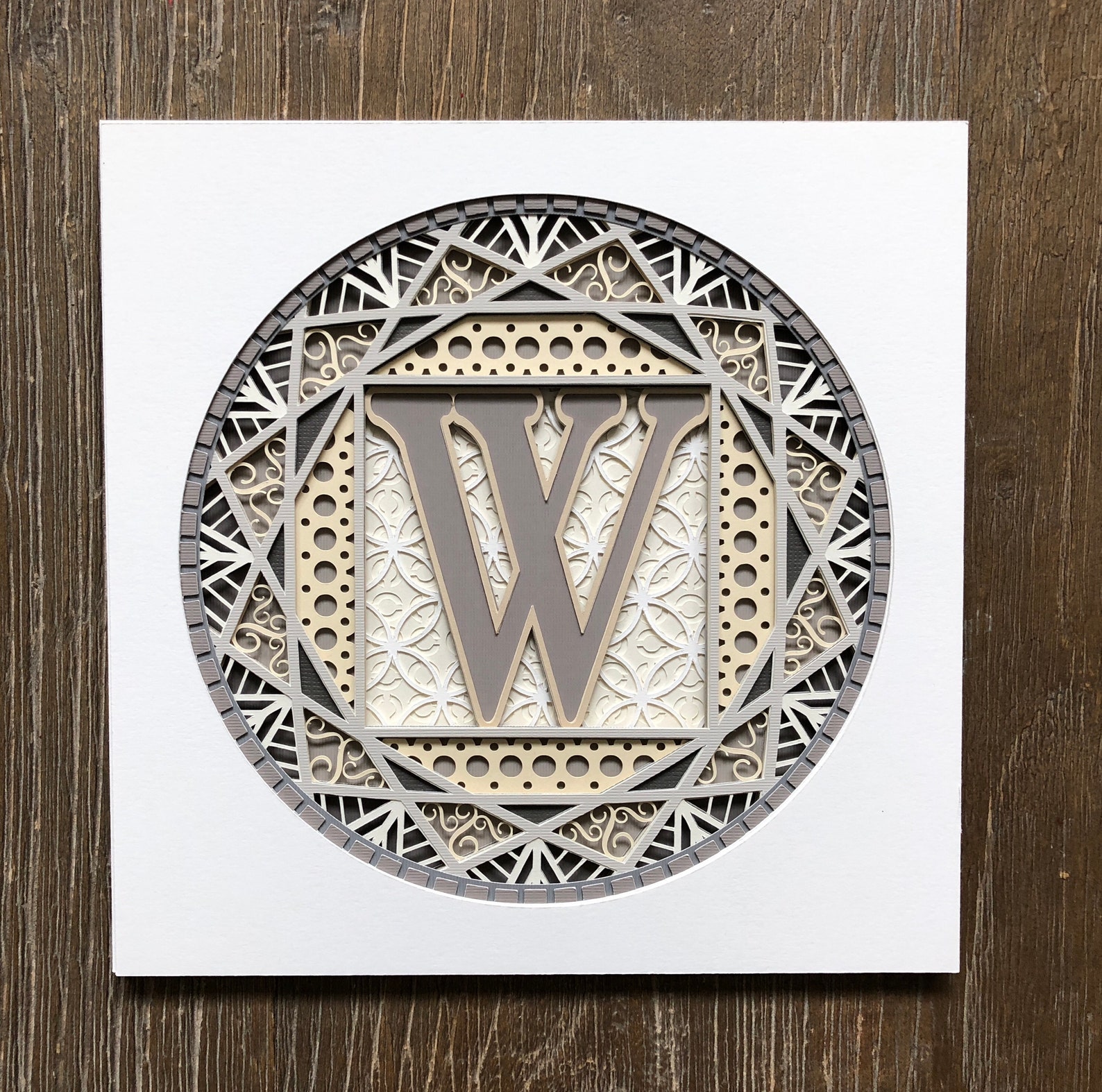 Letter - Framed Paper Cut - Etsy