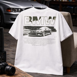BMW E36 M3 Retro Manga Graphic T-Shirt: 90s JDM Euro Motorsport Tee
