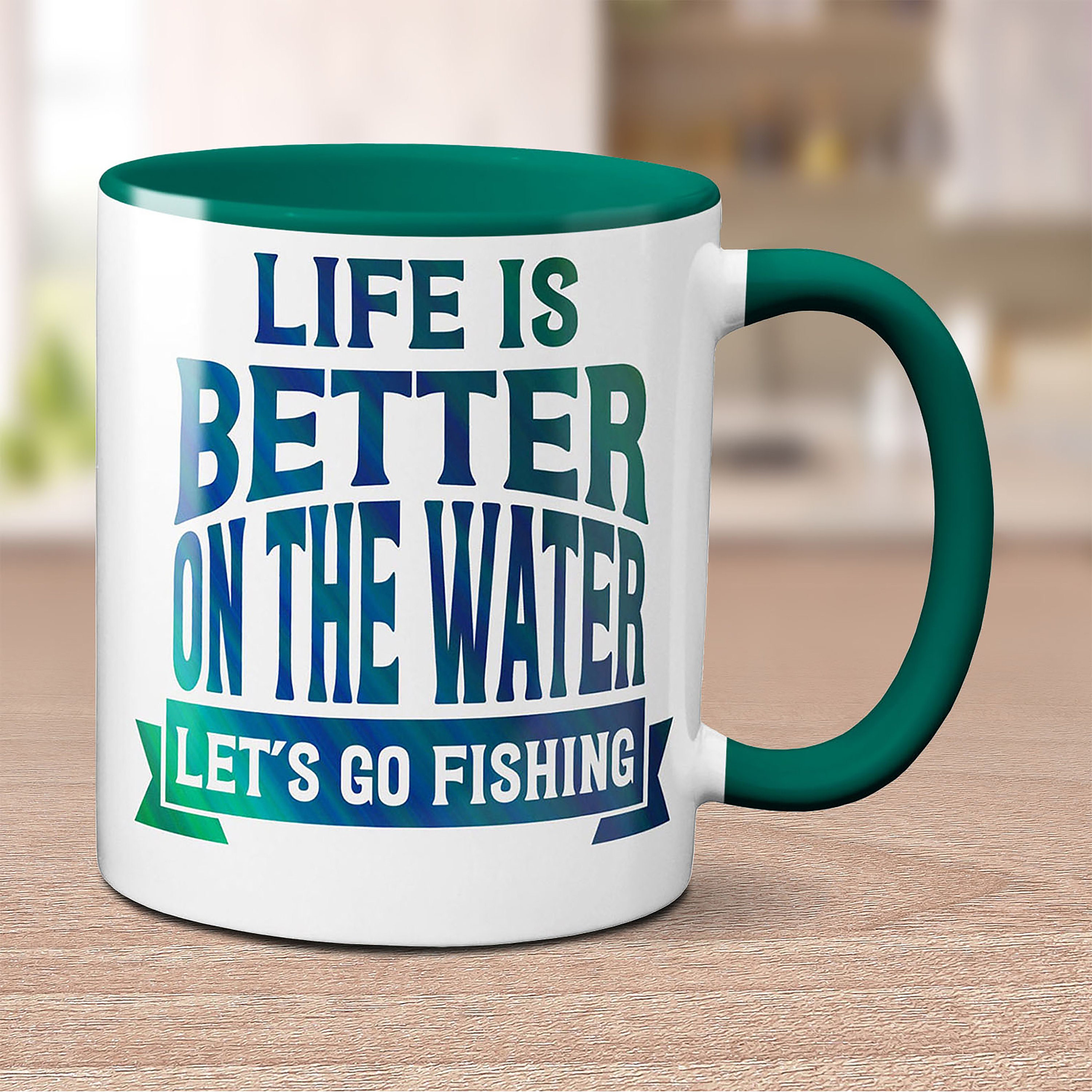 Let's Go Fishing Mug Personalized Fishing Gifts for the Fishing