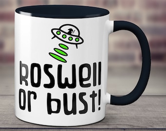 Custom Roswell Bust Mug – Personalized UFO Gift for Alien Lovers