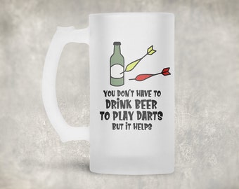 Customizable Darts Beer Stein - Perfect Gift for Dart Enthusiasts!