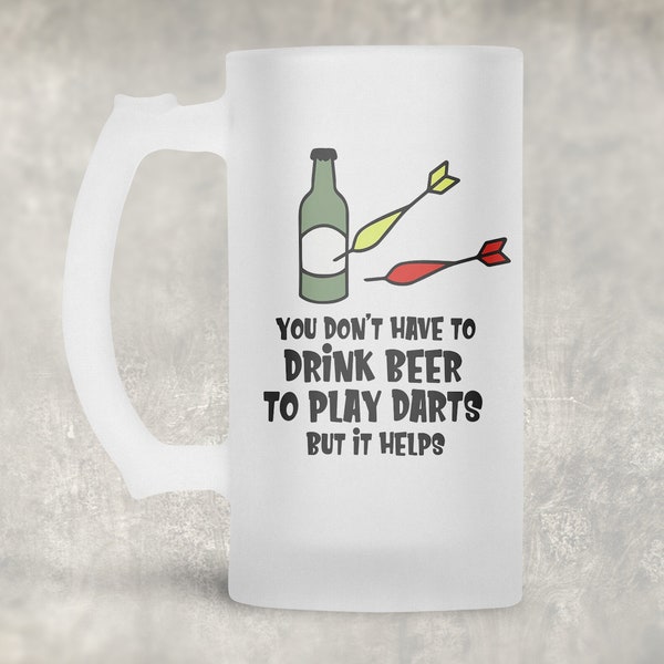 Customizable Darts Beer Stein - Perfect Gift for Dart Enthusiasts!