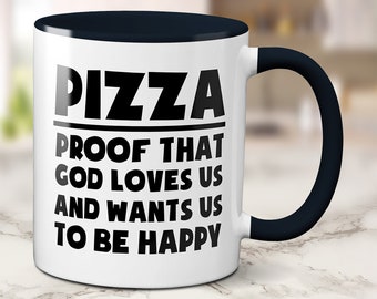 Happy Pizza Mug - Personalized Pizza Gift for the Ultimate Pizza Fan