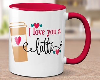 Personalized White Coffee Cups - I Love You Latte Mug, Unique and Delightful!