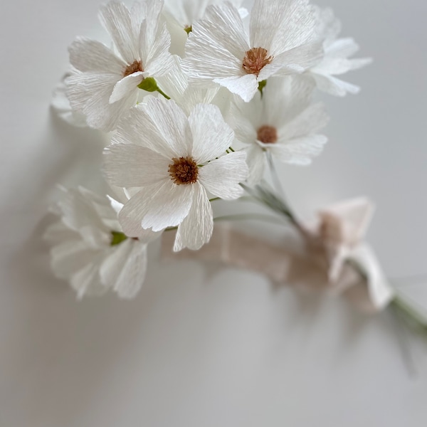 Crepe paper flowers COSMEA, individually