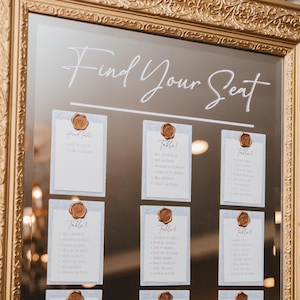 Seating Chart heading. Multiple fonts & sayings.  Create your own saying. Seating Chart header or title. Wedding mirror decals.
