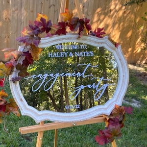 Engagement sign decals. Engagement party signs. Welcome to our engagement party. Engagement party stickers. Engagement party decals