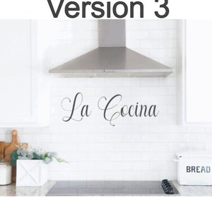 La Cocina decal. La Cocina wall sticker. Spanish kitchen sticker. Spanish kitchen decals. La Cocina decals. Kitchen wall stickers. La Cocina