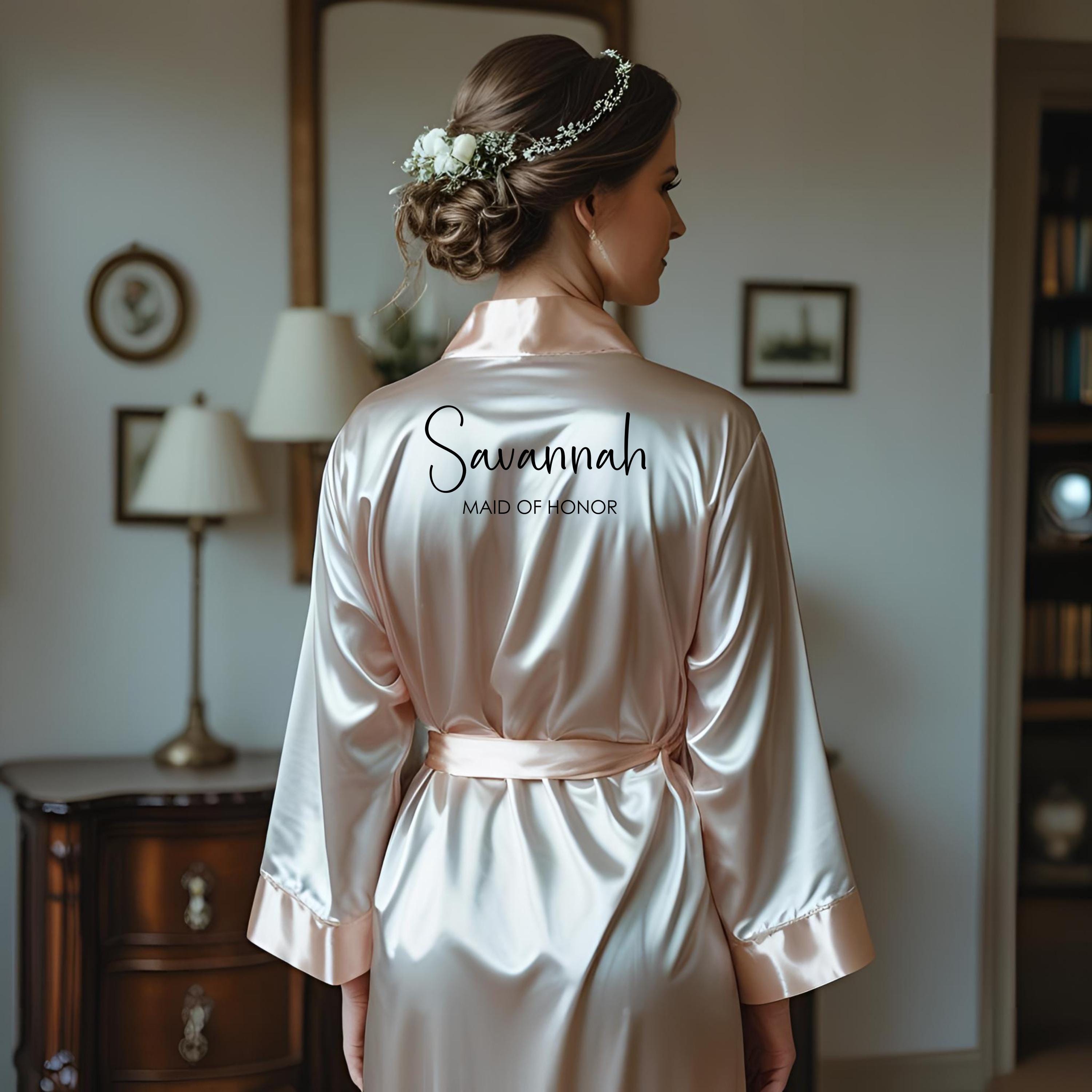 Blogfonts Iron Robe Personalized Wedding Robe Iron on Decal - HTV for Weddings. Bridesmaid ...