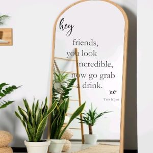 Hey Friends, you look incredible sign decals. Welcome wedding sign stickers. Vinyl decals for mirror. Full length mirror decals.