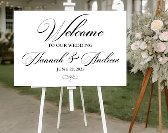 Personalized Wedding Welcome Sign Decal, Waterproof Vinyl Stickers