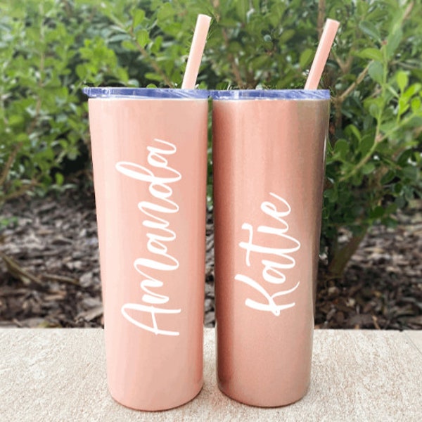 Personalized tumbler decals. Stickers for tumblers. Yeti stickers. Thermos decals for Bridesmaid Proposal Gifts. Bachelorette weekend