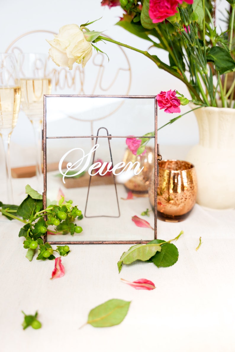 Table Number Decals. Vinyl Table Numbers. Stickers for Table Etsy