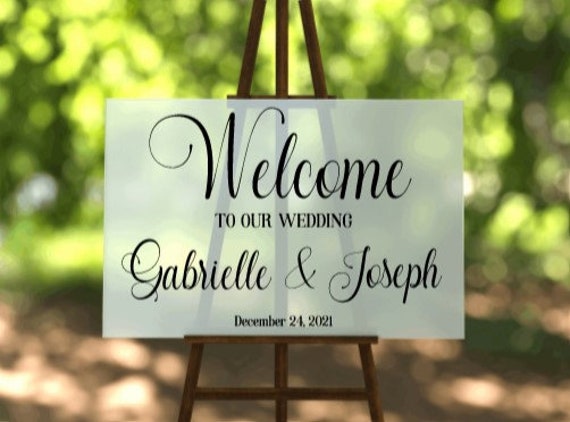 Wedding Welcome sign decals. Welcome Wedding sign stickers. Wedding sign decals. Welcome wedding signs. Wedding sign decals for mirrors