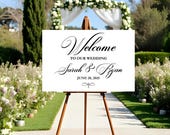 Formal wedding welcome sign. Welcome wedding sign. Digital Download on Canva SVG/PNG/JPG Print or cut decal.