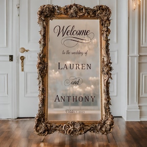 Wedding welcome sign decals. Welcome wedding sign stickers. Vinyl decals for wedding signs. Wedding mirror decal. Decals for mirror