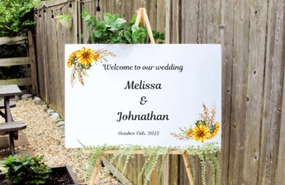 Wedding signs. Wedding sign. Digital Download wedding sign. Printable wedding sign. Welcome to our wedding sign. Personalized wedding sign