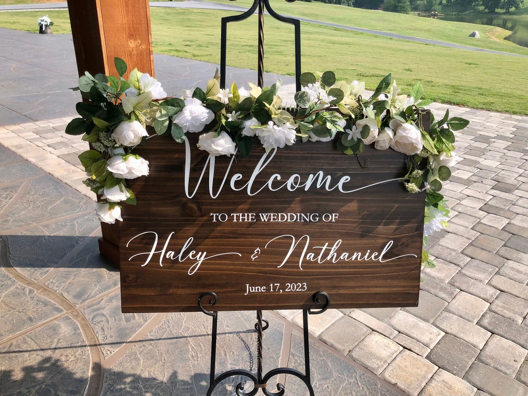 Welcome Wedding Sign Decals. Wedding Welcome Sign Stickers. Wedding ...