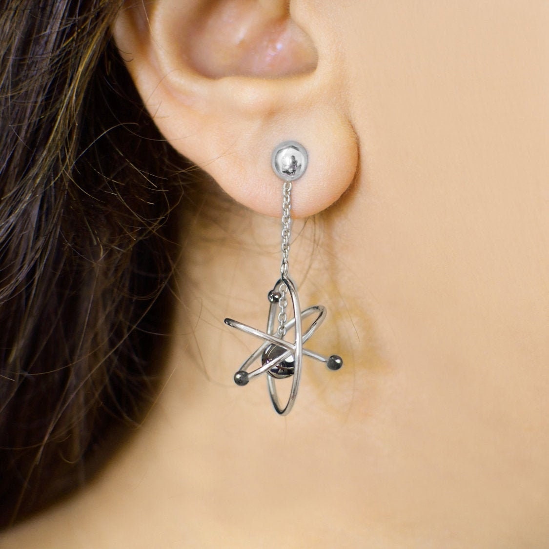 Awesome Atoms earrings 3D Atom earrings Unique Earrings Etsy