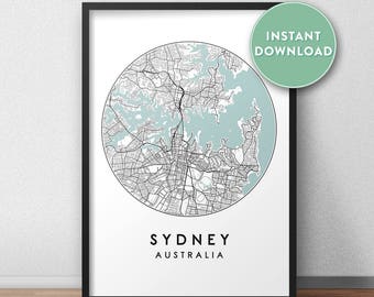 Sydney map | Etsy
