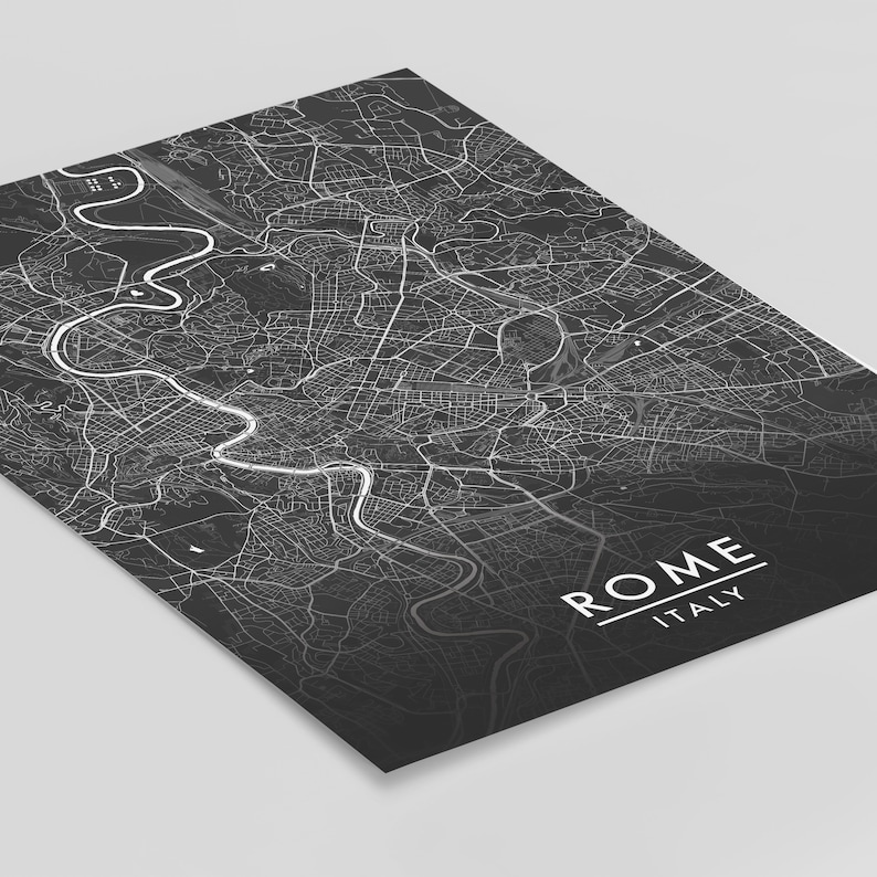 Rome City Map Art Print: Minimalist Travel Poster - Etsy