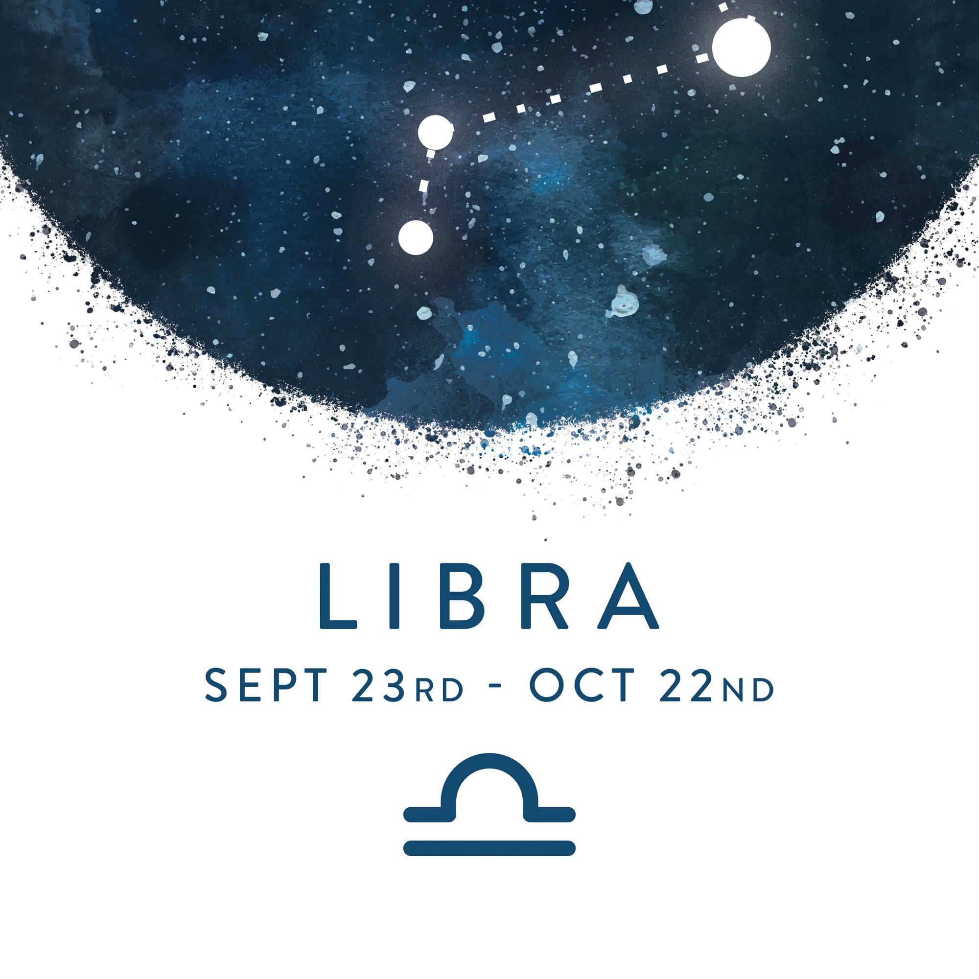Libra Constellation Art Print Star Sign Print Horoscope - Etsy