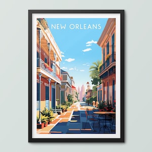 Cartel de viaje de Nueva Orleans Impresión de arte de pared Cartel de Nueva Orleans Impresión de Nueva Orleans Impresión de arte de Nueva Orleans Impresión de viaje Impresión de la ciudad de Nueva Orleans