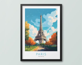 Paris voyage affiche mur Art impression Paris affiche France impression Tour Eiffel Art impression voyage impression Paris ville impression