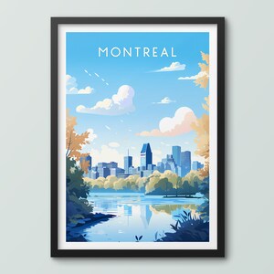 Montreal Travel Poster Wall Art Print Montreal Poster Montreal Print Montreal Travel Print Montreal City Print