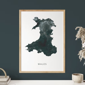 Wales Map Watercolour Print, Watercolor Map Art, Wales Map Poster, Wales Map Print, Wales Map, Travel Poster, Watercolor Map image 7