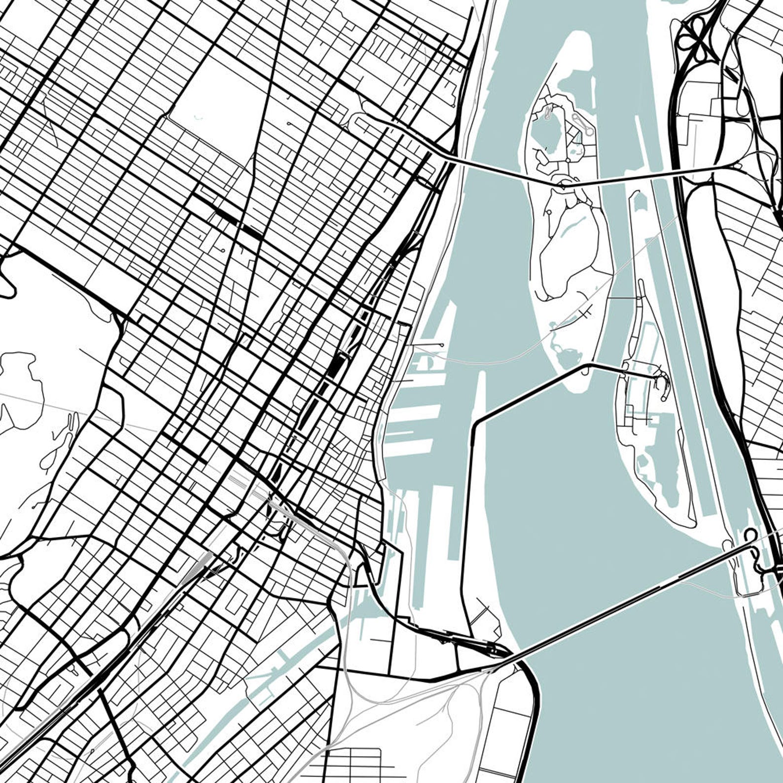Montreal City Map Printable Street Map Art Montreal Map - Etsy UK