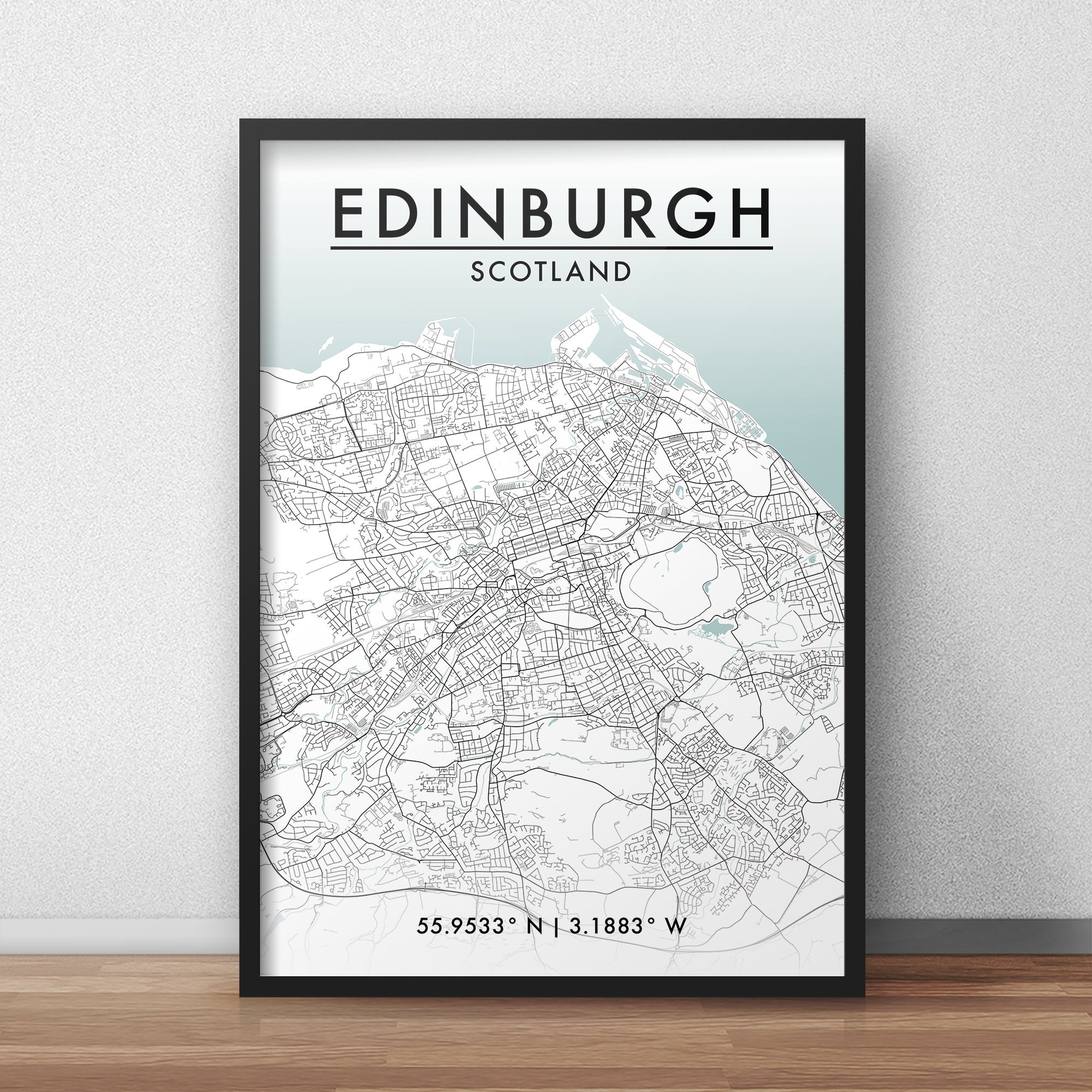 Framed Custom City Print City Map Street Map Art Custom Map Etsy