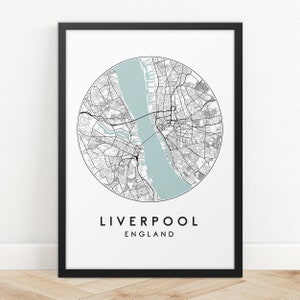 Liverpool City Map Print, Street Map Art, Liverpool Map Poster, Liverpool Map Print, City Map Wall Art, Liverpool Map, Travel Poster image 3